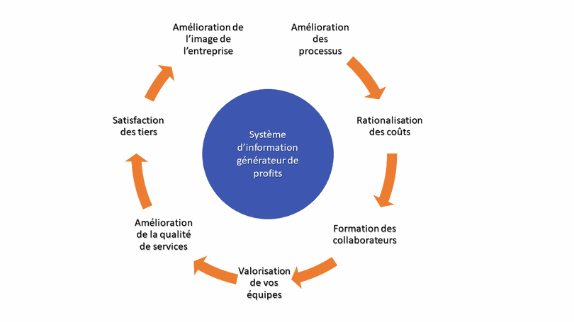 Générateur de profit Valorisation, Formation, Rationalisation, Amélioriation, Satisfaction client, Image de l'entreprise